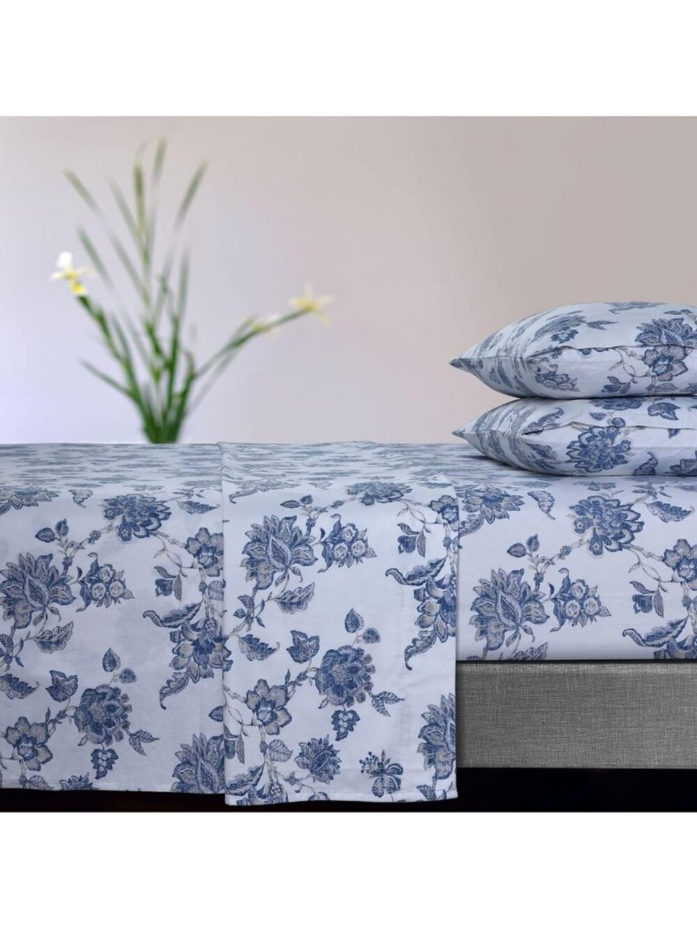 Cozy Twin XL Flannel Sheet Set with Extra Deep Pockets in Ayana Blue - Soft
